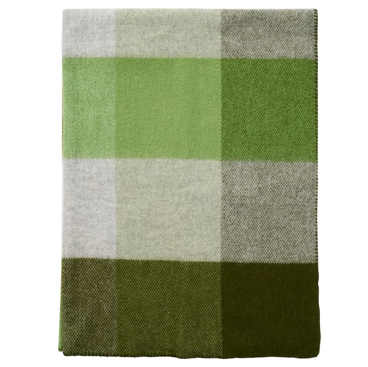 Blokk ullpledd 130x180 cm - Green - Klippan Yllefabrik