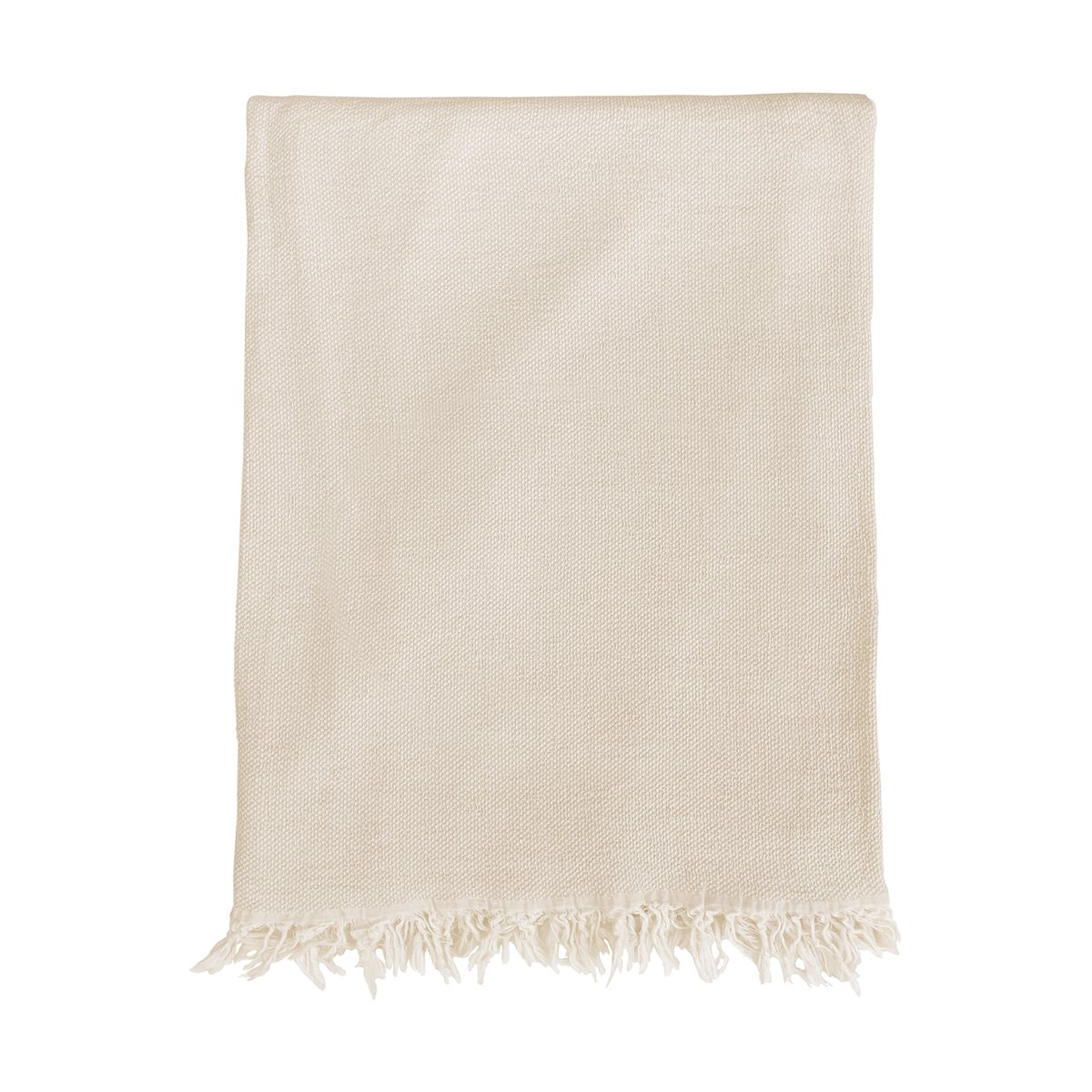 Bilde av Klippan Yllefabrik Boheme bomullspledd 130x170 cm Beige
