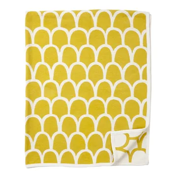 Feathers chenillepledd - gul - Klippan Yllefabrik