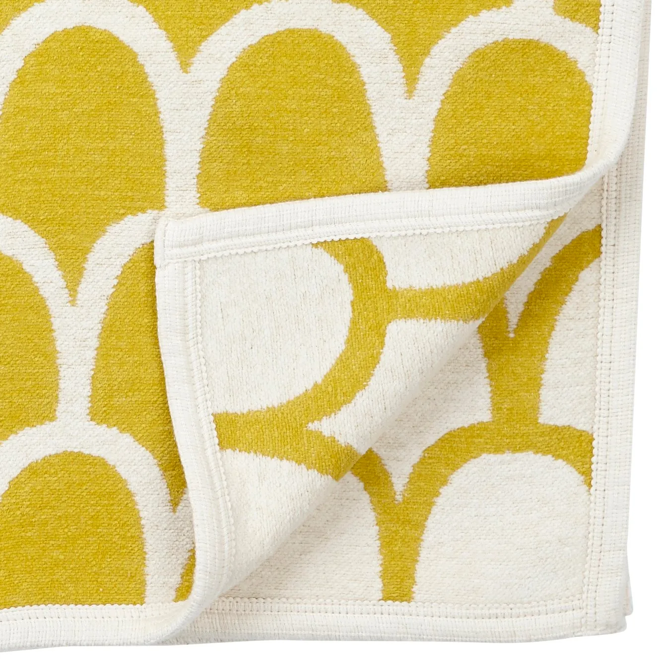 Feathers chenillepledd, gul Klippan Yllefabrik