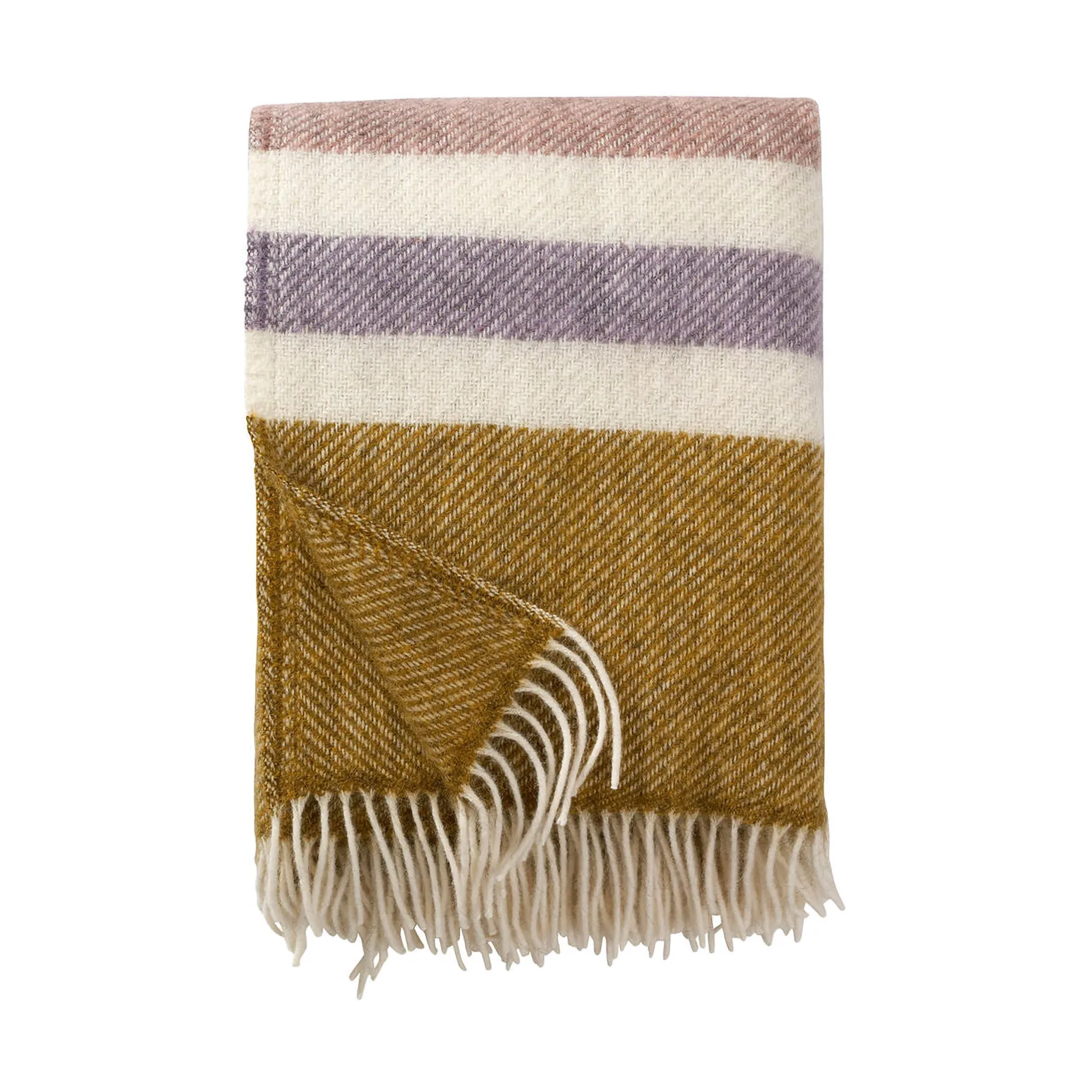 Gotland Stripe ullpledd 130x200 cm, Pastel Klippan Yllefabrik