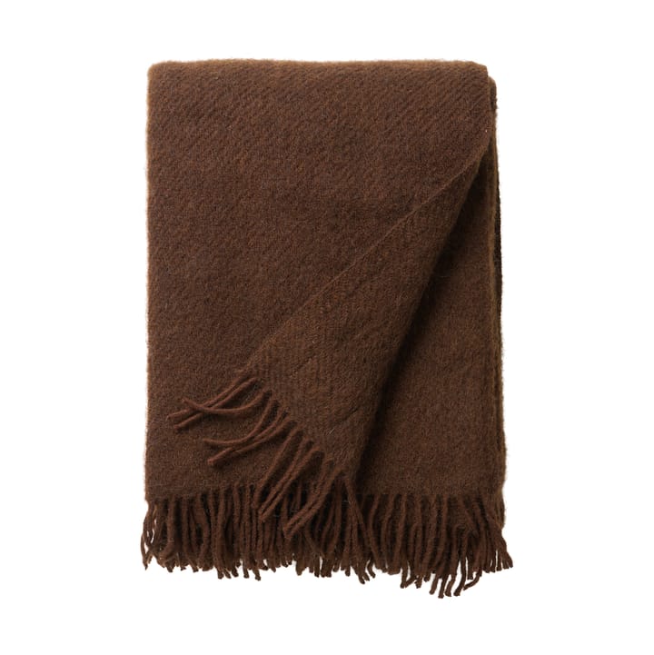 Gotland ullpledd 130x200 cm - Brown - Klippan Yllefabrik