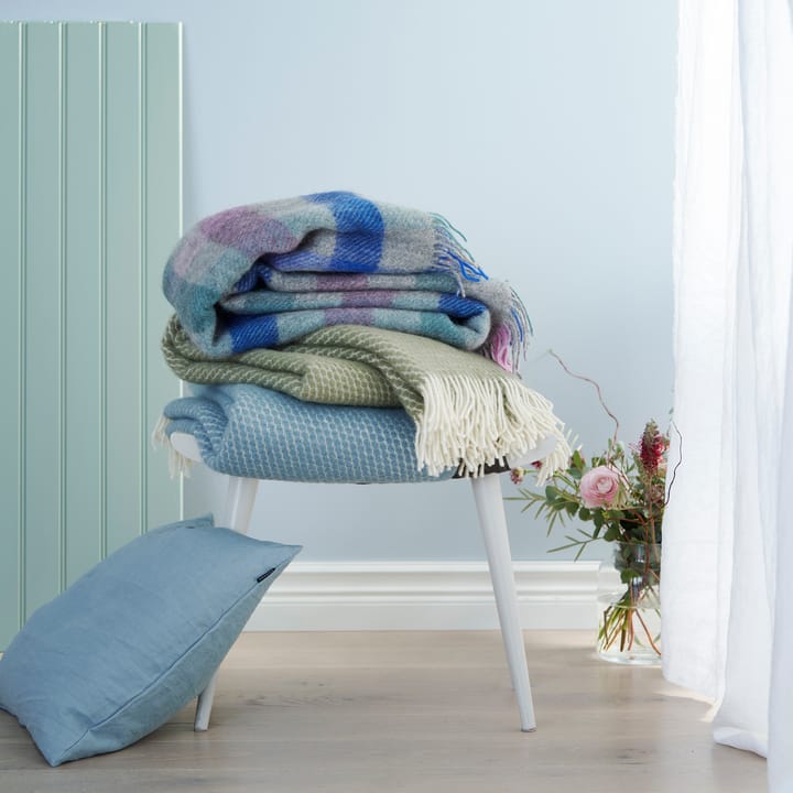Gotland ullpledd 130x200 cm, Multi pastell Klippan Yllefabrik