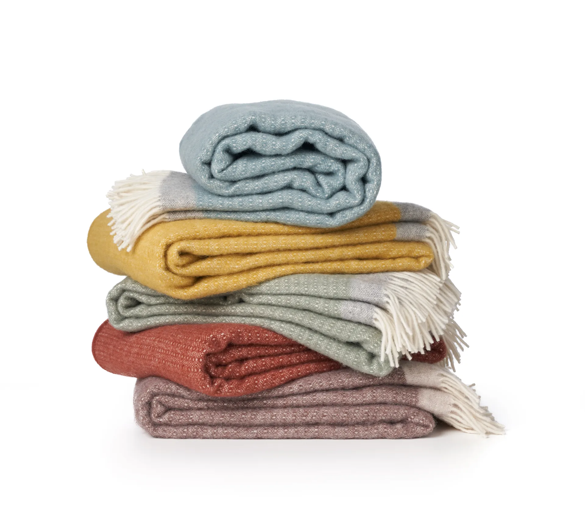 Harald ullpledd 130 x 200 cm, Rust-grå Klippan Yllefabrik