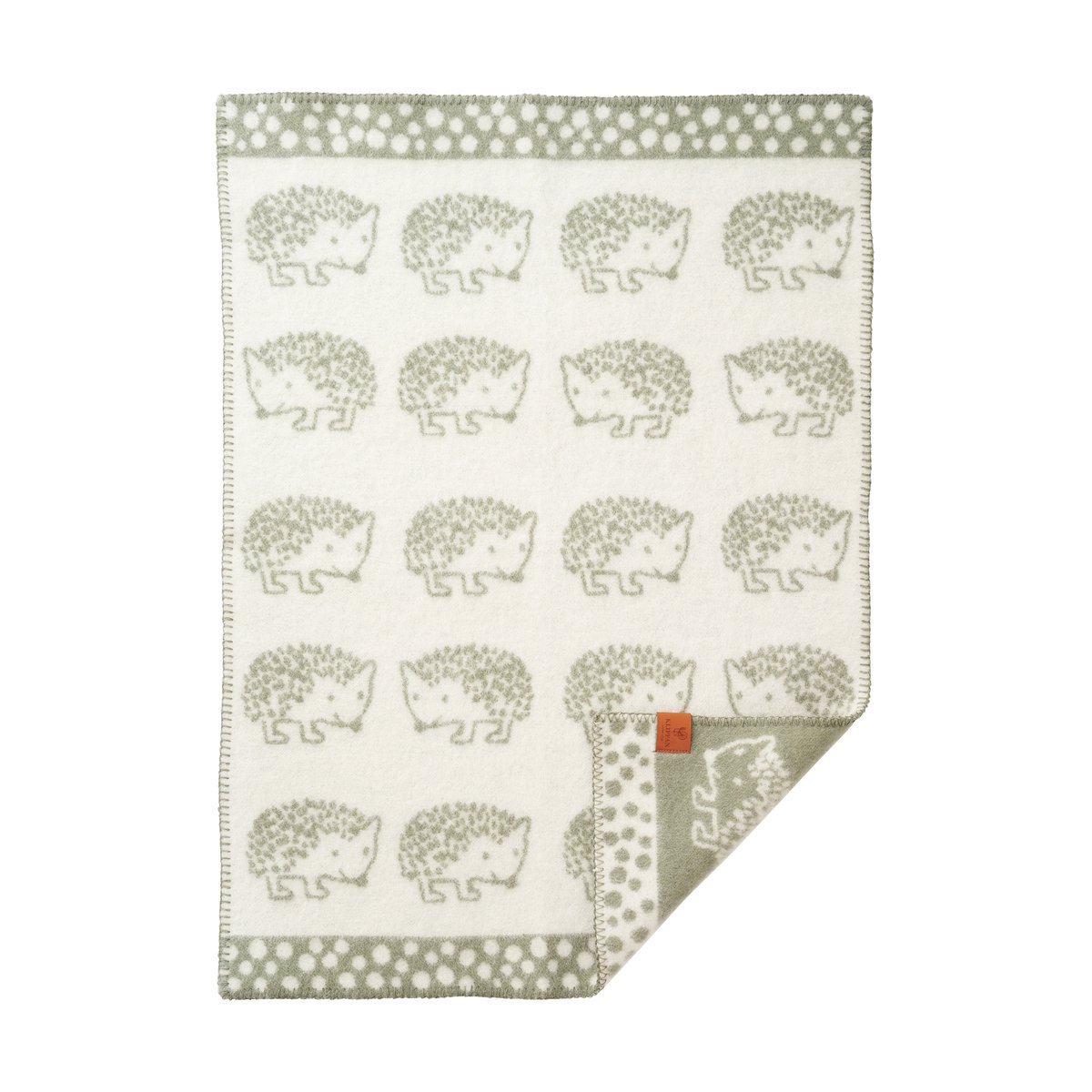 Bilde av Klippan Yllefabrik Hedgehog barnepledd 65 x 90 cm Grønn