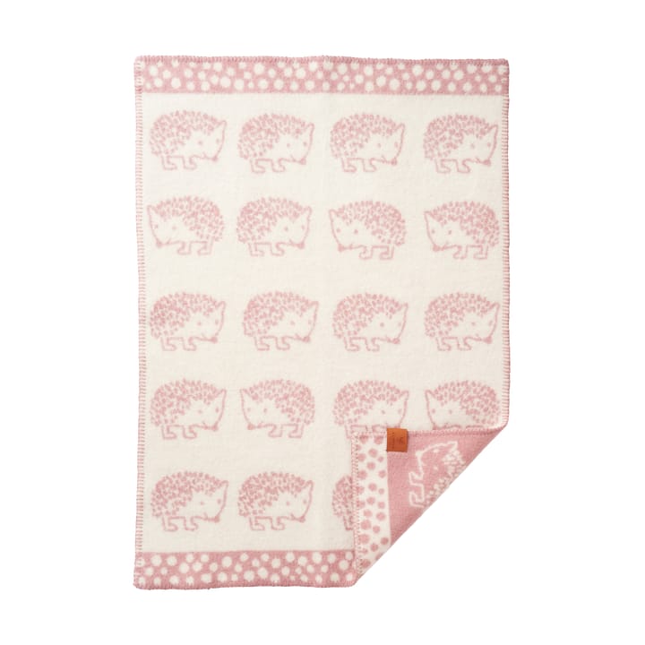 Hedgehog barnepledd 65 x 90 cm - Rosa - Klippan Yllefabrik