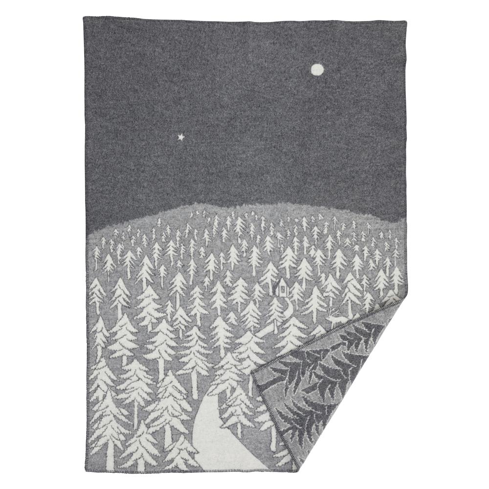 Bilde av Klippan Yllefabrik House in the forest ullpledd grå
