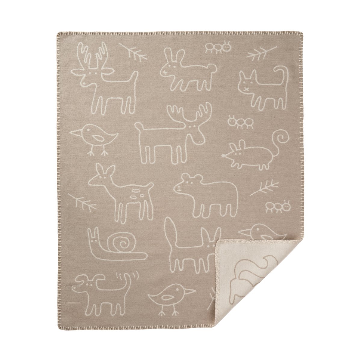Bilde av Klippan Yllefabrik In the woods barnepledd 70 x 90 Beige