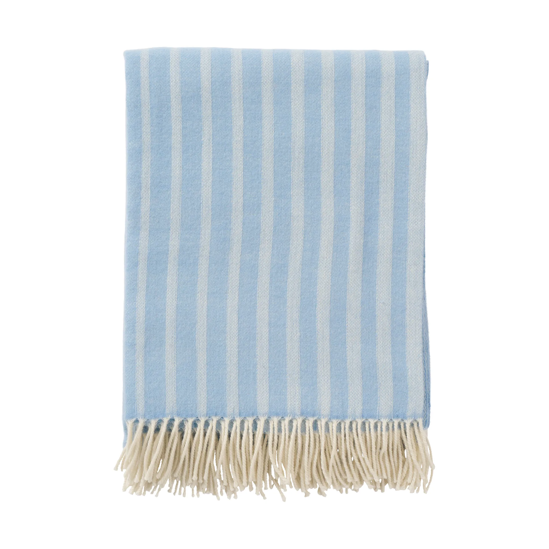 Irregular stripes ullpledd, Infinity blue, 130x200 cm Klippan Yllefabrik