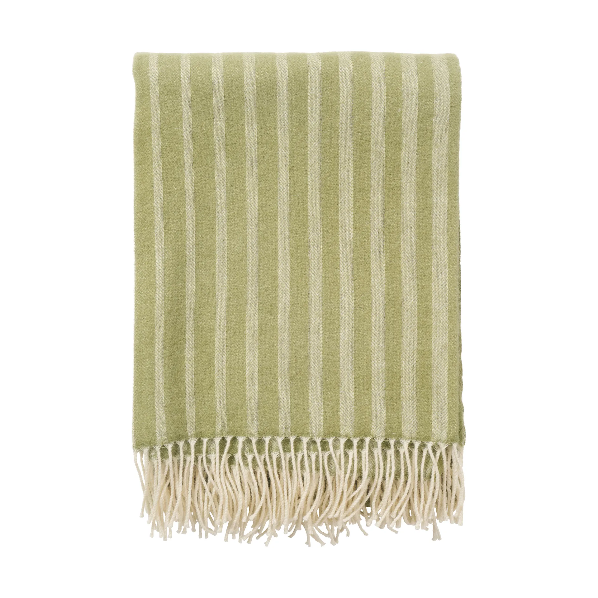 Irregular stripes ullpledd, Olive, 130x200 cm Klippan Yllefabrik