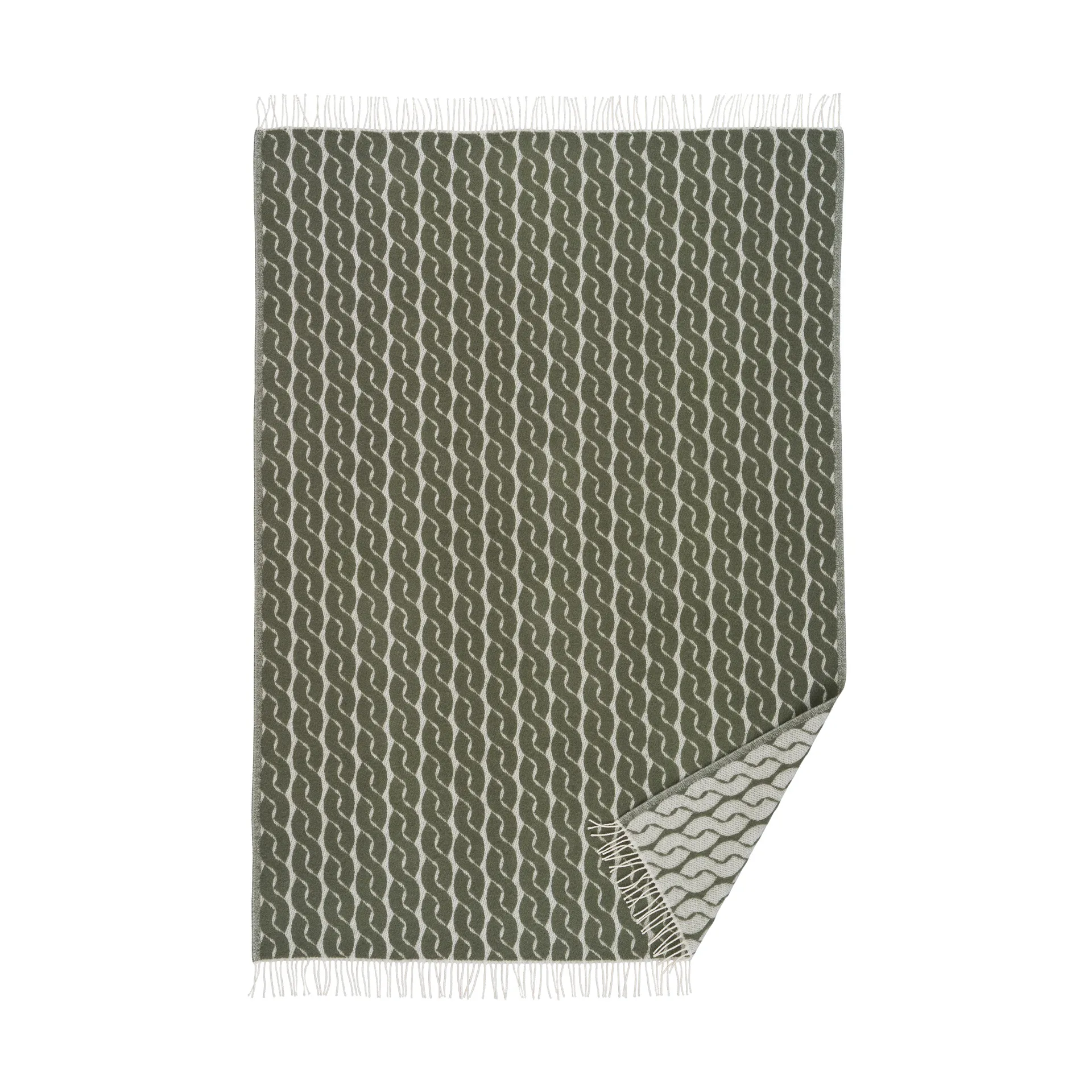 Knit ullpledd 130x200 cm, Pine Klippan Yllefabrik