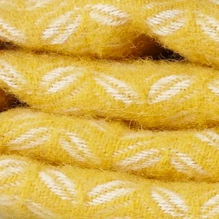 Leaf pledd ull, gul Klippan Yllefabrik