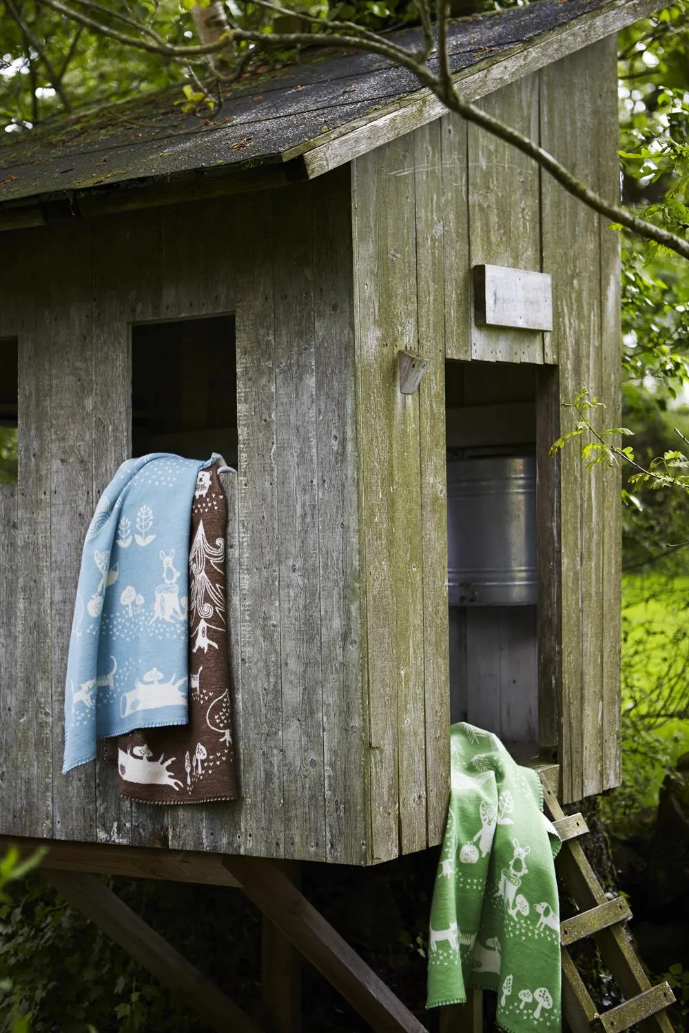 Little bear barnepledd, grønn Klippan Yllefabrik