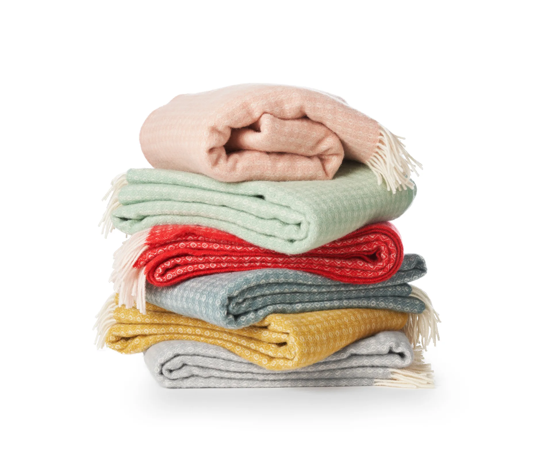 Loop Ullpledd 130 x 200 cm, Mustard (gul) Klippan Yllefabrik