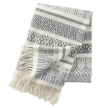 Man & wife pledd ull - grå - Klippan Yllefabrik