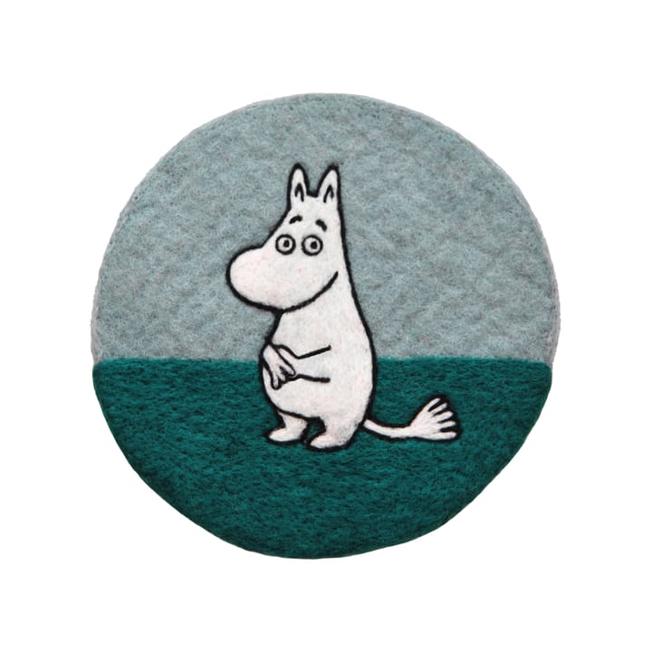 Moomin gryteunderlag Ø21 cm - Blå - Klippan Yllefabrik