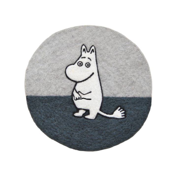 Moomin gryteunderlag Ø21 cm - Grå - Klippan Yllefabrik