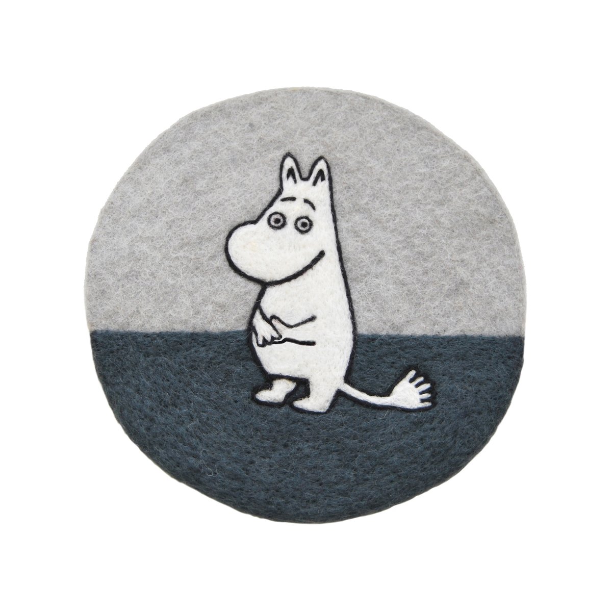 Klippan Yllefabrik Moomin gryteunderlag Ø21 cm Grå