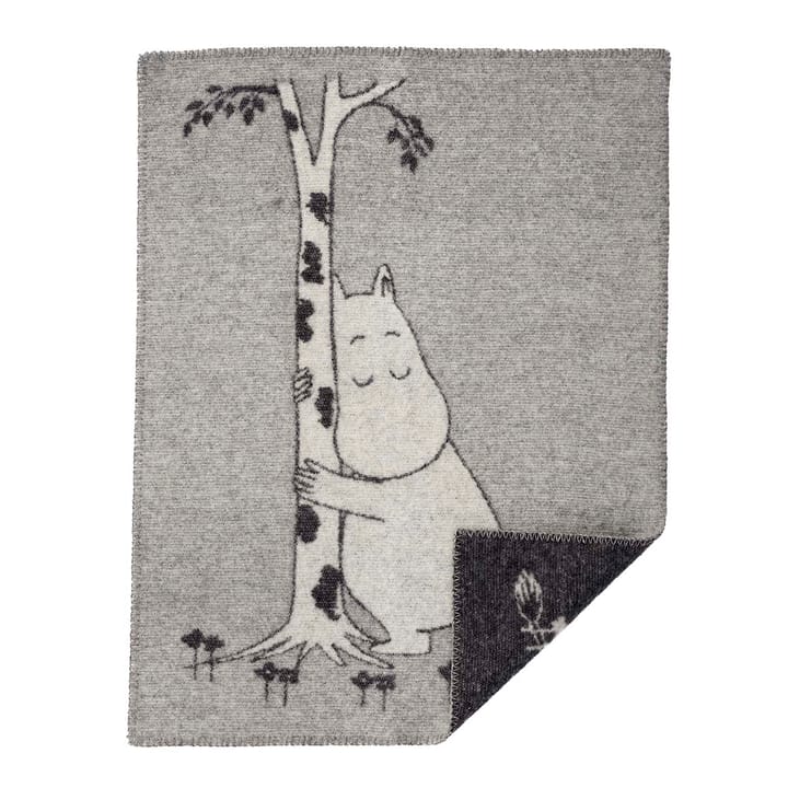 Moomin Tree Hug barneteppe - grå - Klippan Yllefabrik