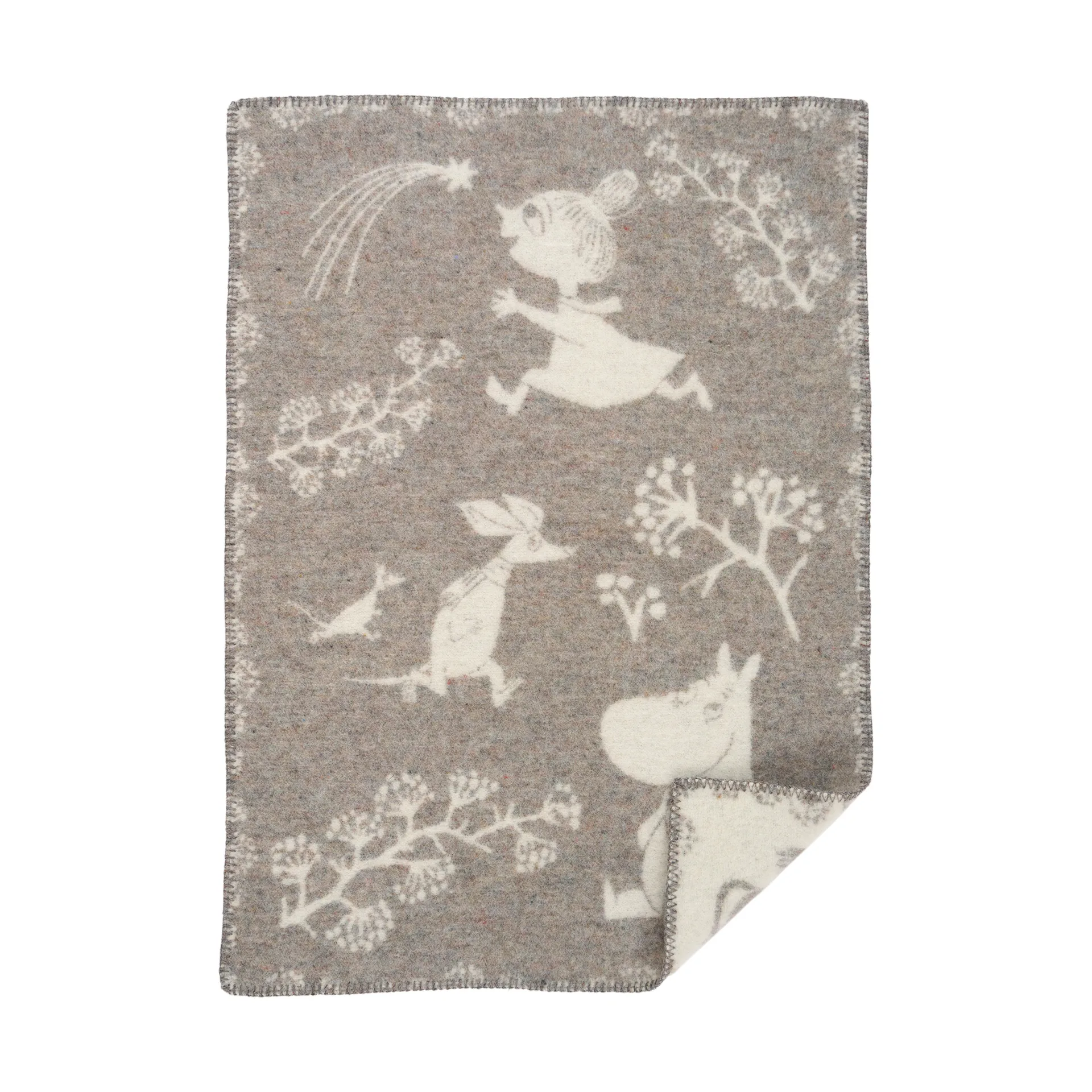 Moomin winterland babyteppe 65x90 cm, Grey Klippan Yllefabrik