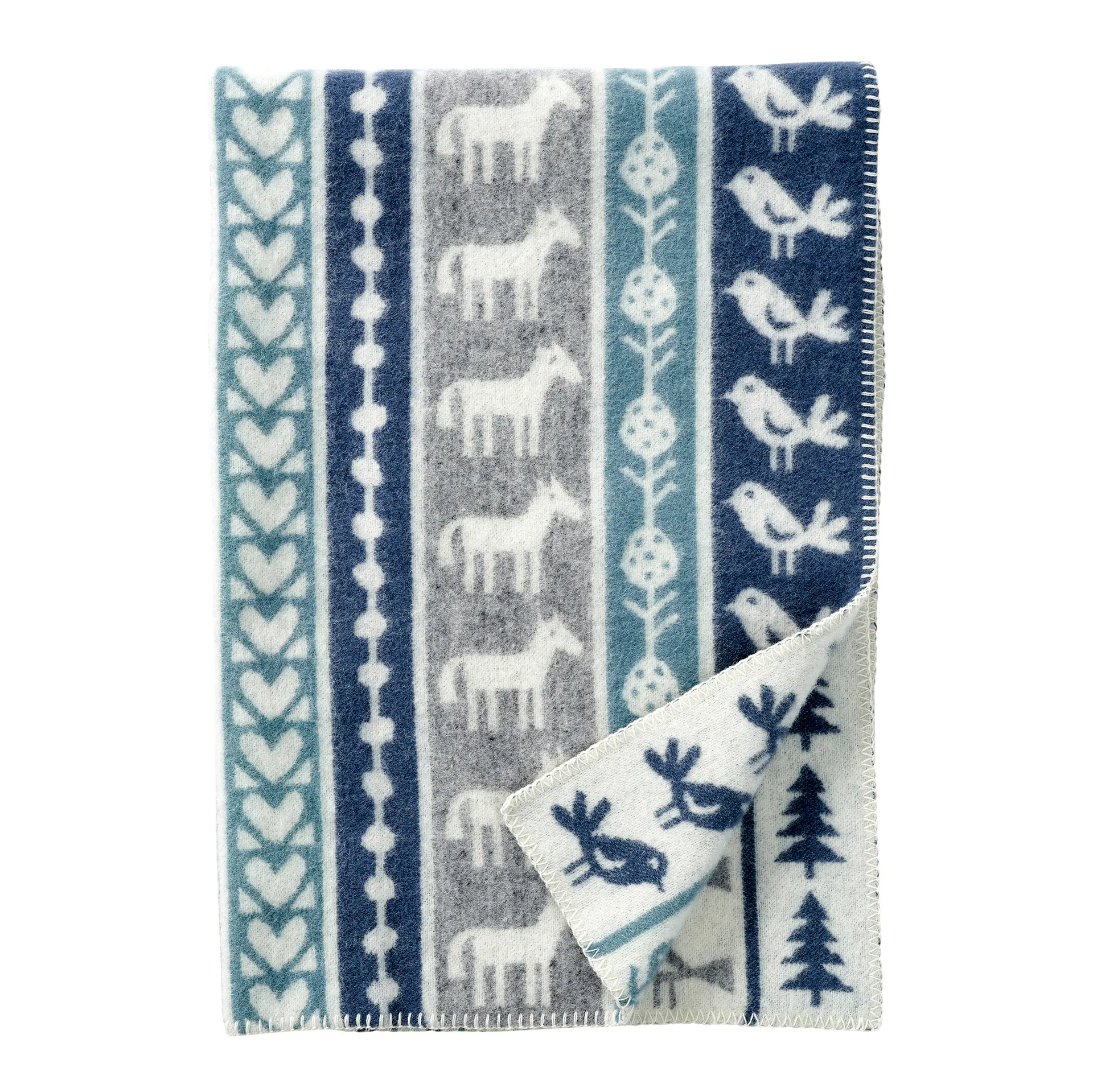 Nature barneteppe ull, Grå Klippan Yllefabrik