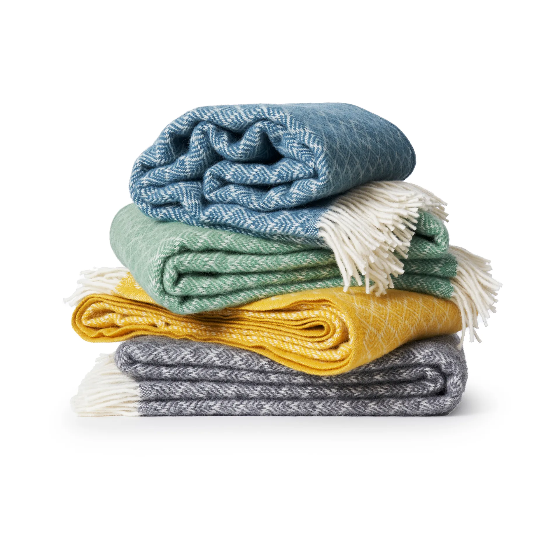 Pampas ullpledd 130 x 200 cm, Gul Klippan Yllefabrik