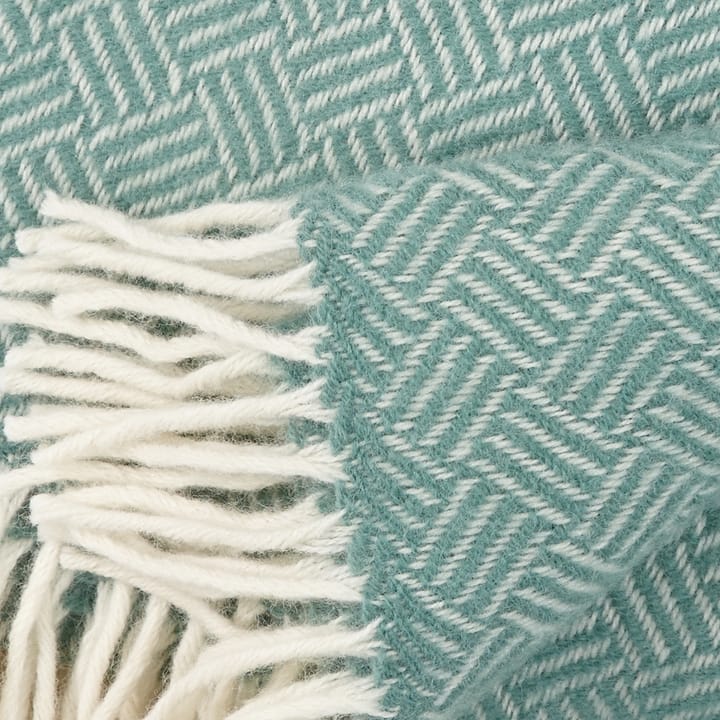 Samba pledd ull, mint Klippan Yllefabrik