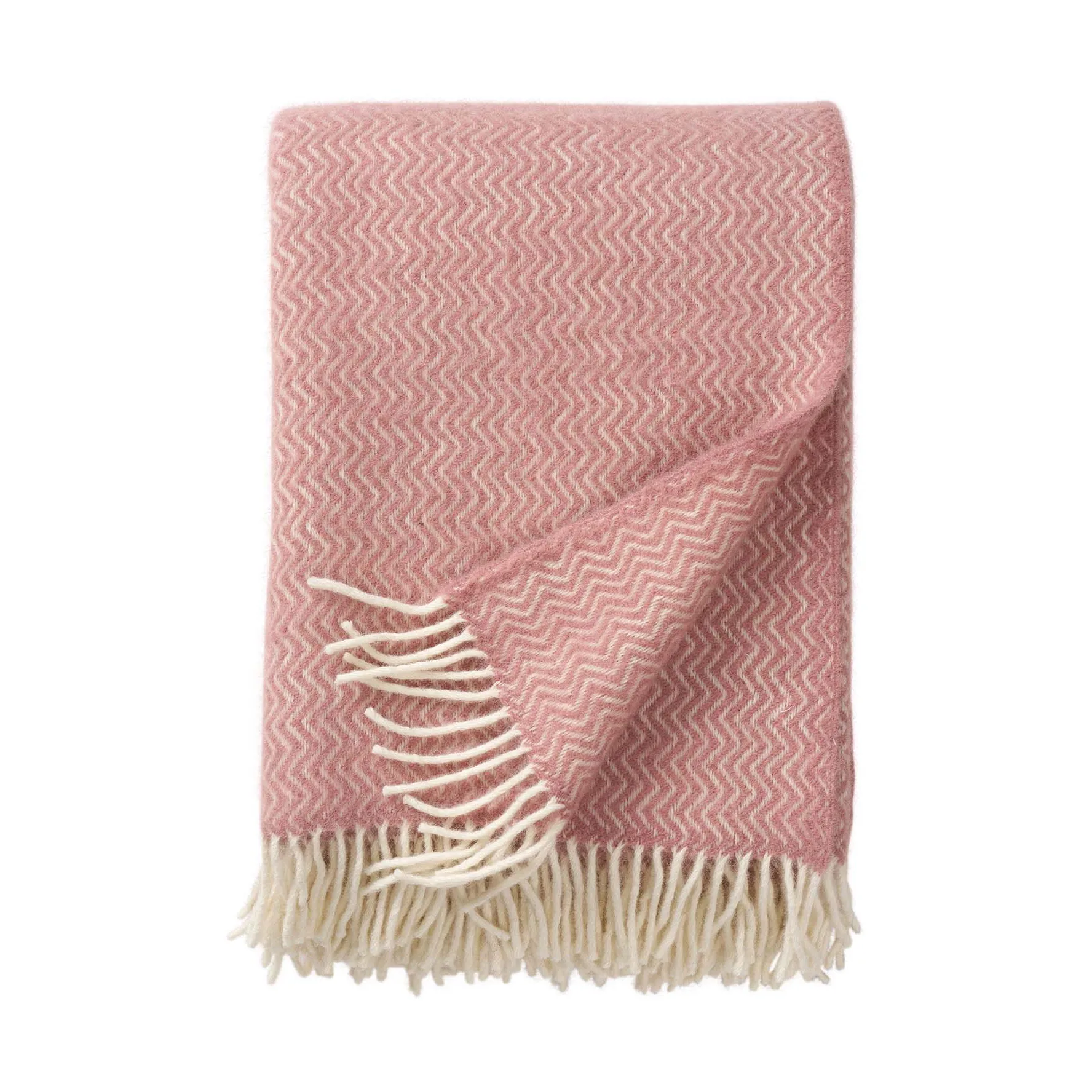 Sorbet ullpledd 130x200 cm, Powder pink Klippan Yllefabrik