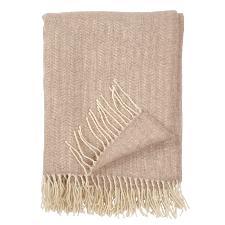 Tippy ullpledd, Beige melange Klippan Yllefabrik