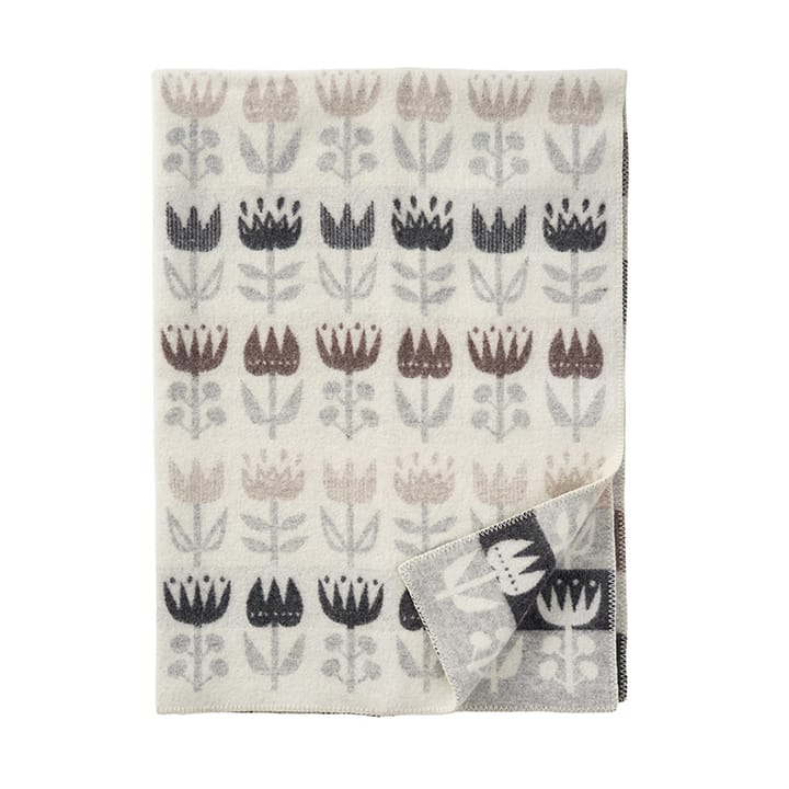 Tulip pledd 130x180 cm - Grey - Klippan Yllefabrik