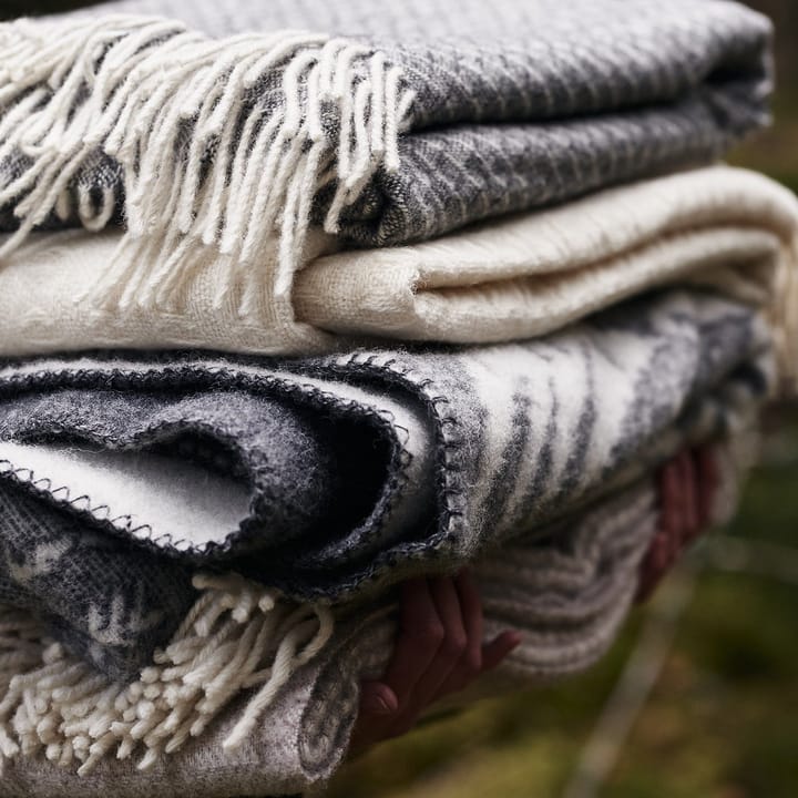 Twist pledd ull, naturhvit Klippan Yllefabrik