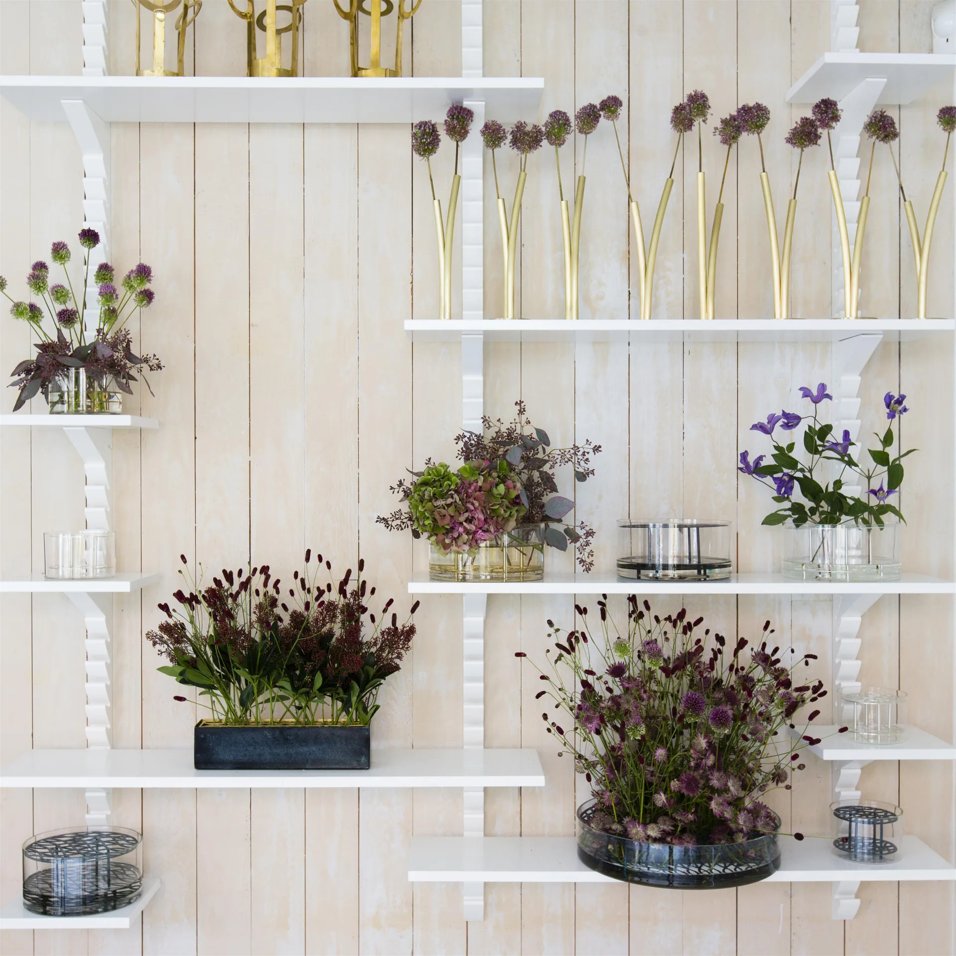 Äng vase, stor, messing KLONG