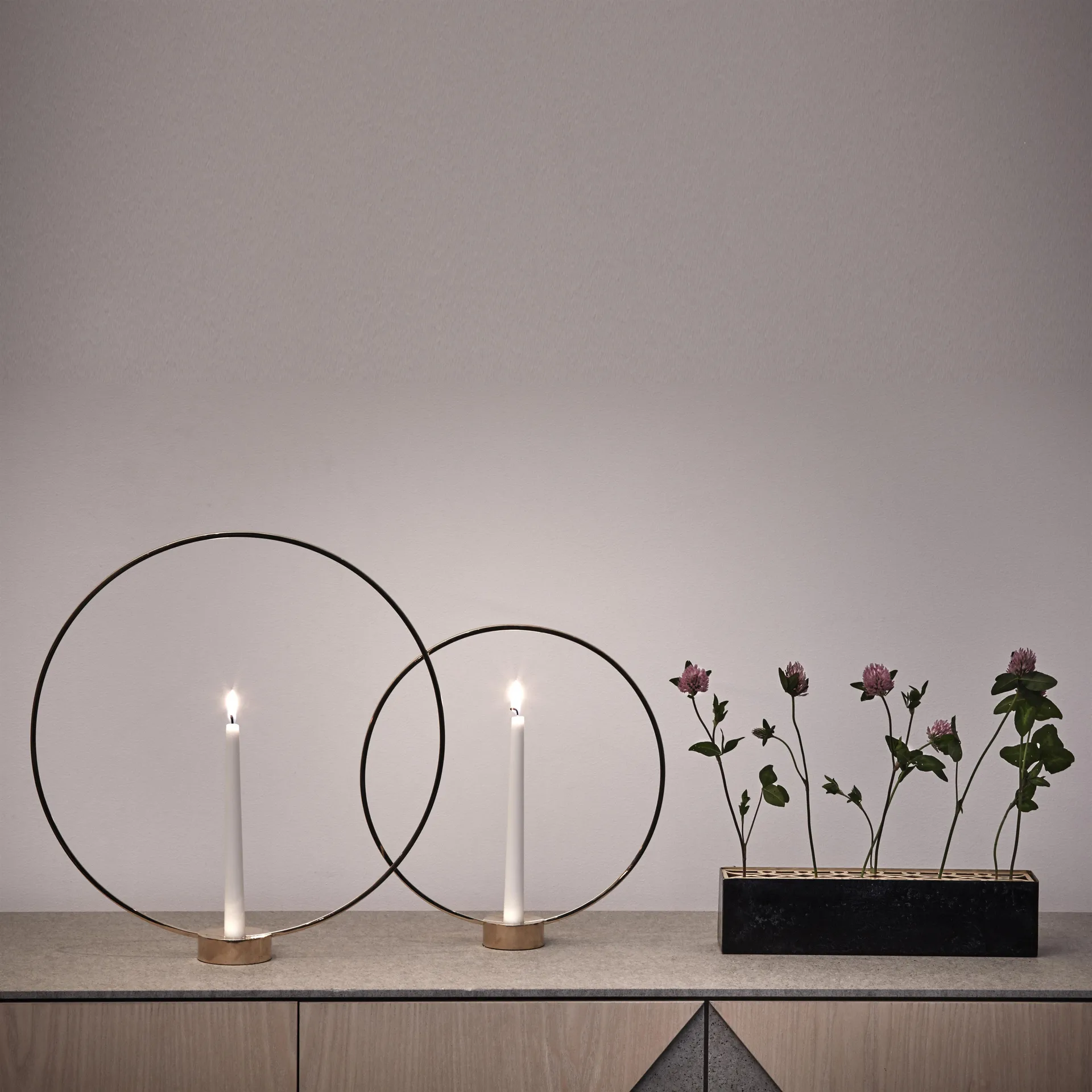 Gloria lysestake, liten, messing KLONG