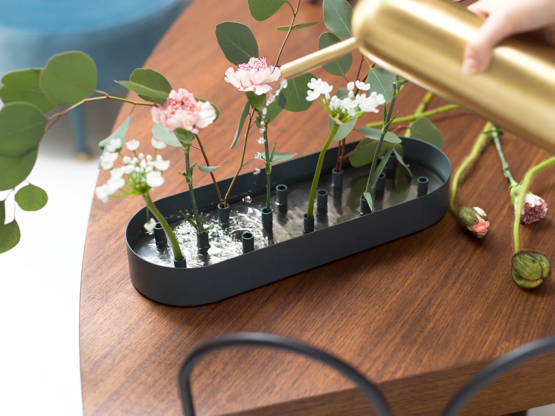 Jubel multfifunksjonell vase 45 x 14 cm, Steel-blue KLONG