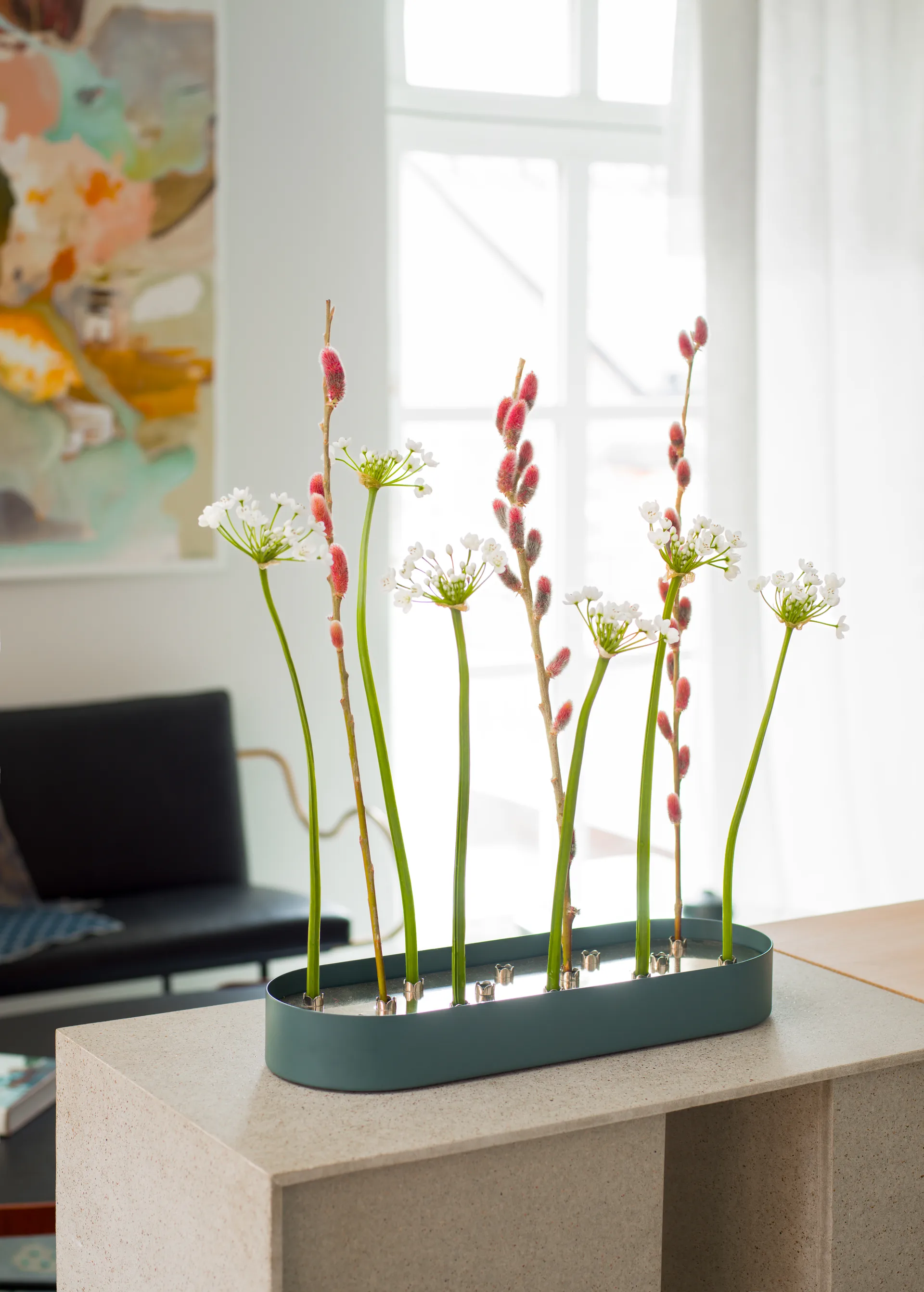 Jubel multfifunksjonell vase 45 x 14 cm, Steel-blue KLONG