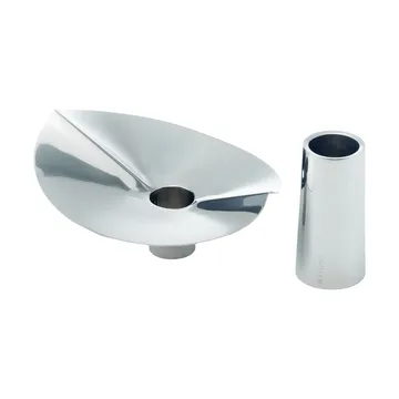 Löv vase-lysholder - Rustfritt stål. 10 cm - KLONG