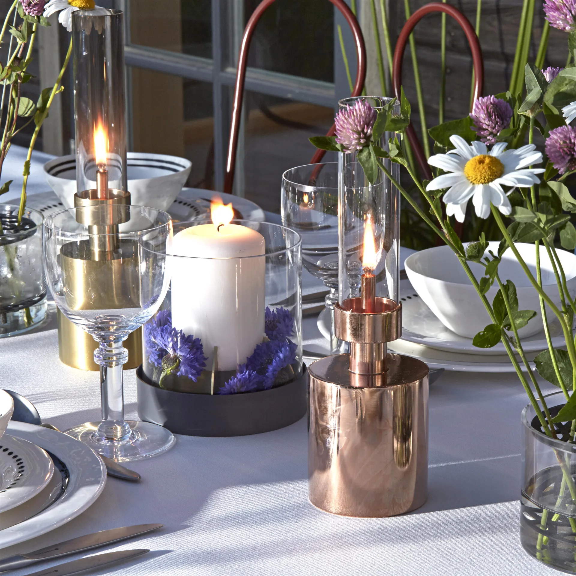 Patina oljelampe, mini, kobber KLONG