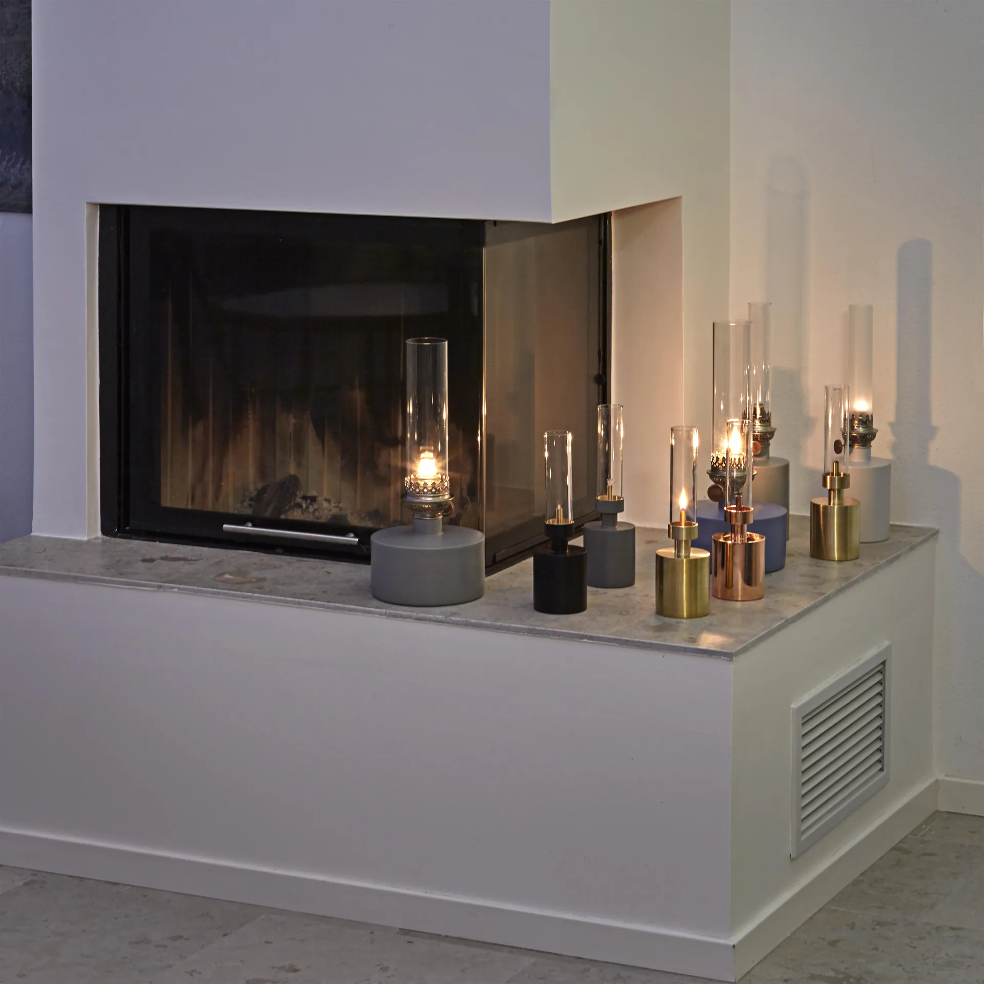 Patina oljelampe, mini, kobber KLONG