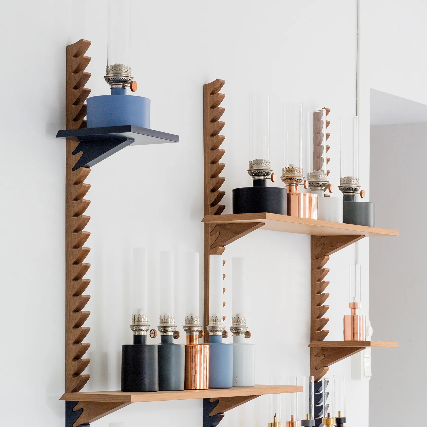 Patina oljelampe, stor, Sort KLONG