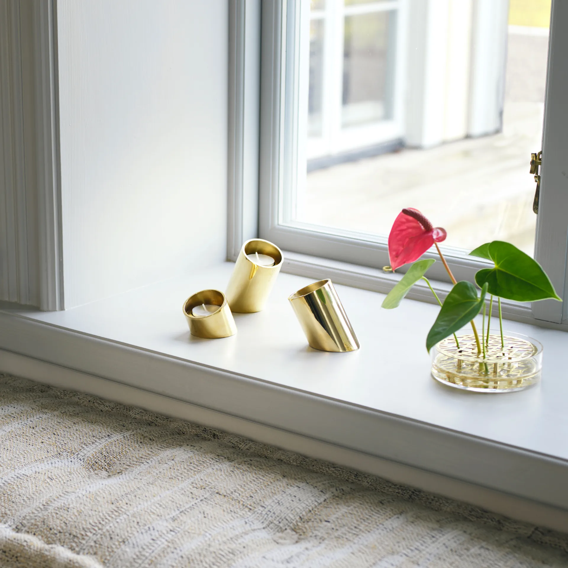 Tipp Lyslykt 3 deler, Messing KLONG