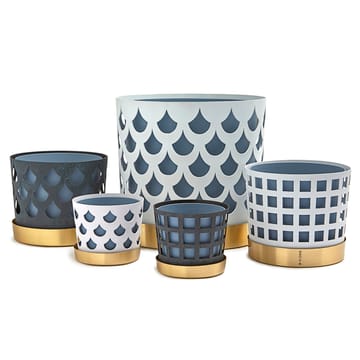 Trio krukke dråpe, medium Ø18 cm - Blå - KLONG