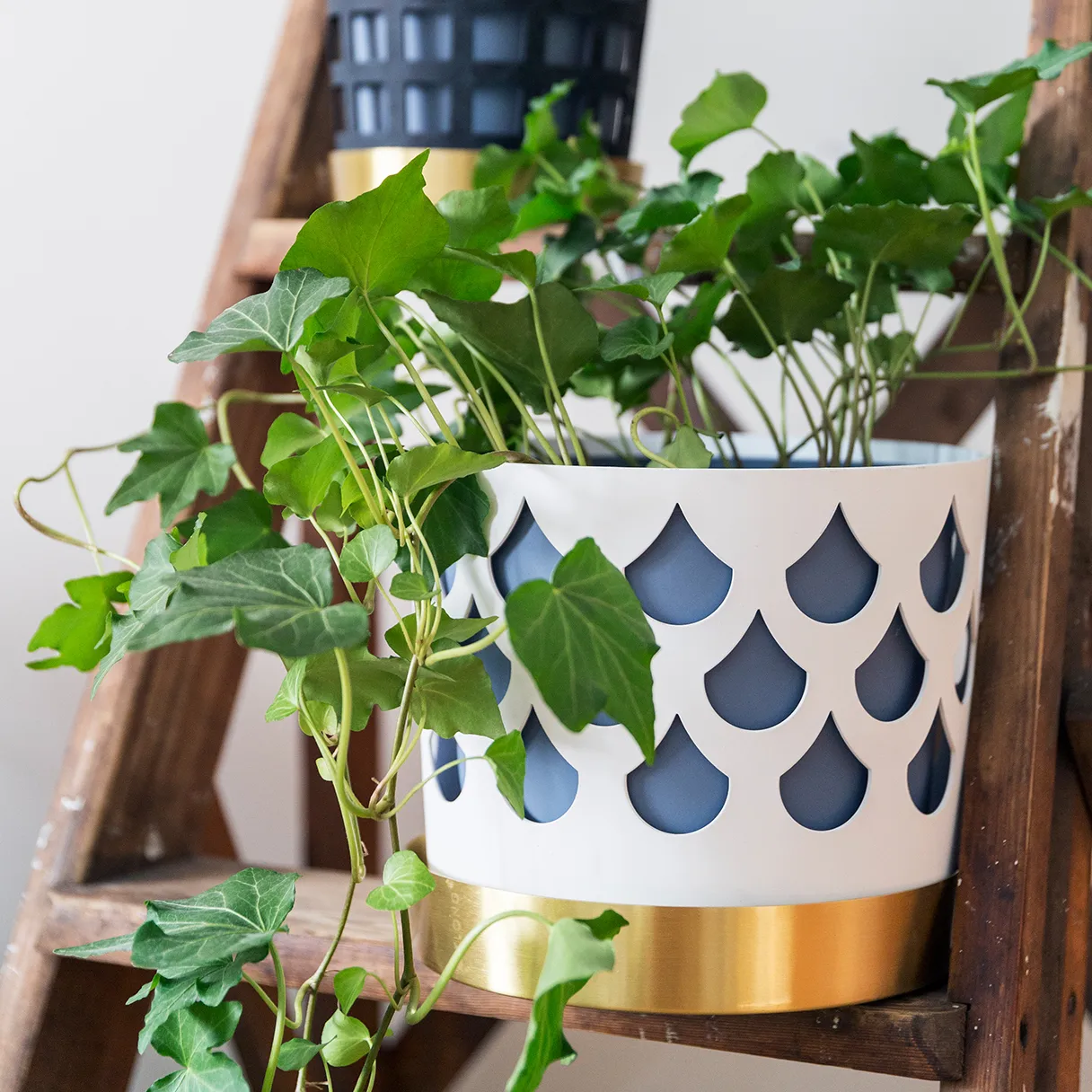 Trio krukke dråpe, medium Ø18 cm, Hvit KLONG