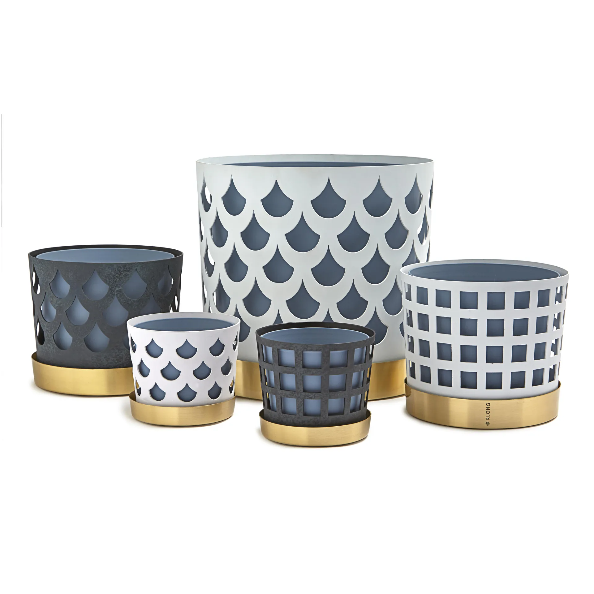 Trio krukke square, medium, hvit KLONG