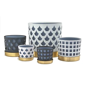 Trio krukke square, medium - hvit - KLONG