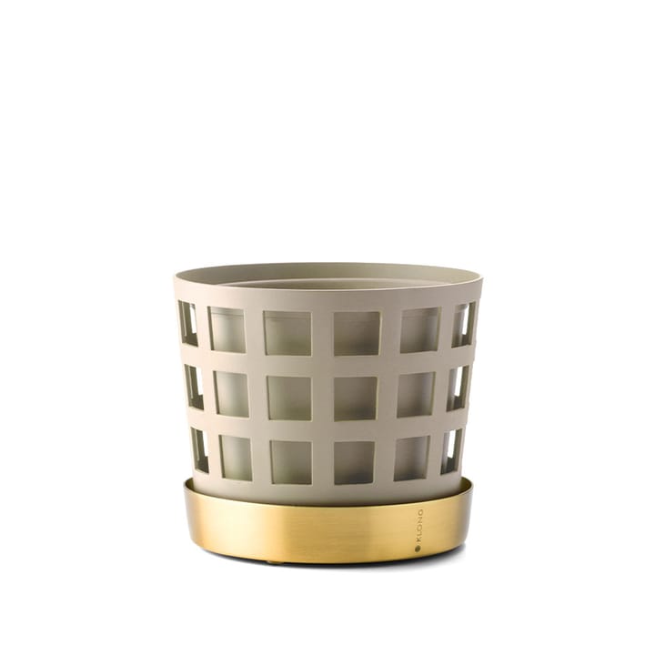 Trio Pot Square krukke - Beige, liten Ø12 cm - KLONG