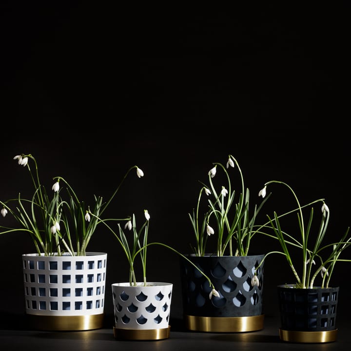 Trio Pot Square krukke, Beige, medium Ø18 cm KLONG