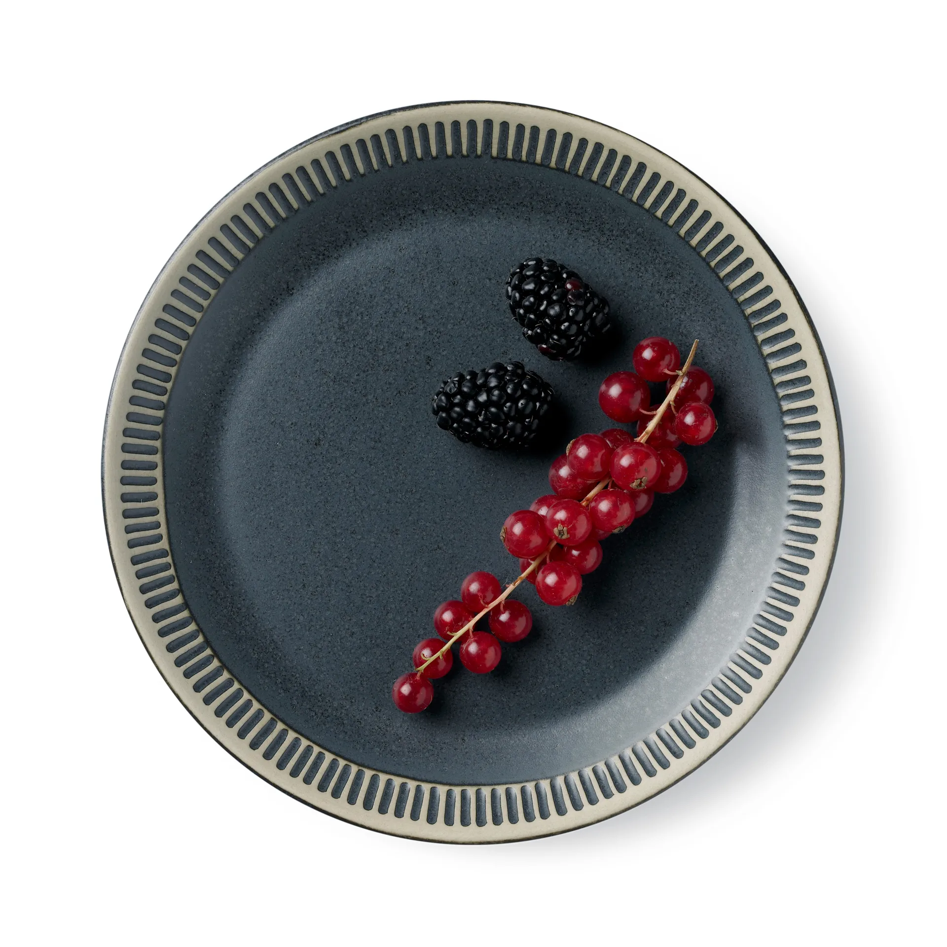 Colorit tallerken Ø 19 cm, Mørkegrå Knabstrup Keramik