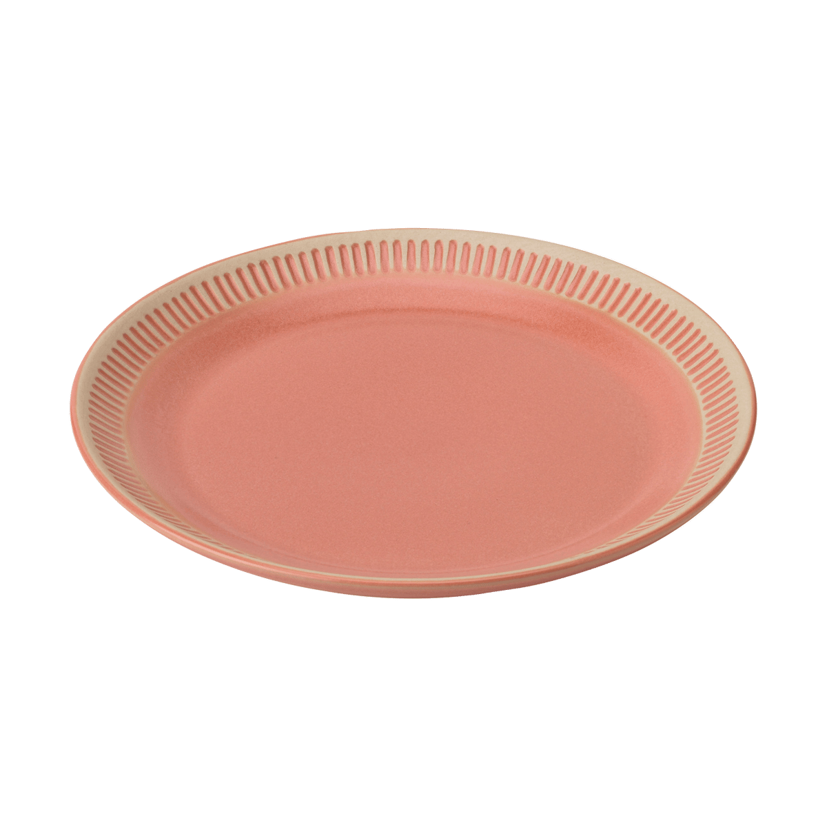 Knabstrup Keramik Colorit tallerken 27 cm Coral | Skandinavisk Design | Middagstallerkener | Rosa