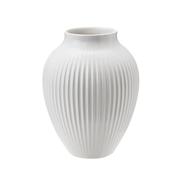 Bilde av Knabstrup Keramik Knabstrup riflet vase 125 cm Hvit