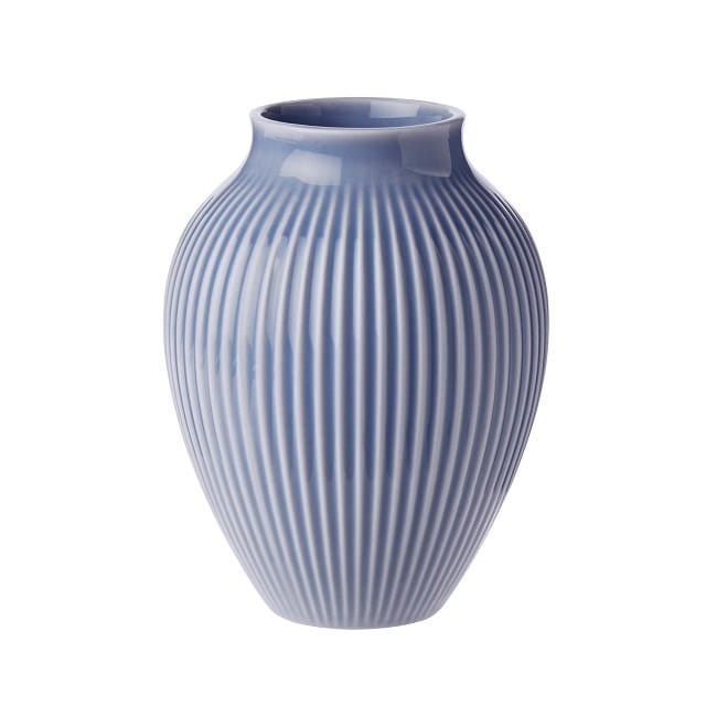Knabstrup riflet vase 12,5 cm - Lavendelblå - Knabstrup Keramik